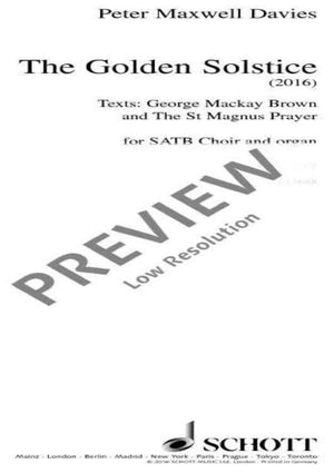 The Golden Solstice - Score