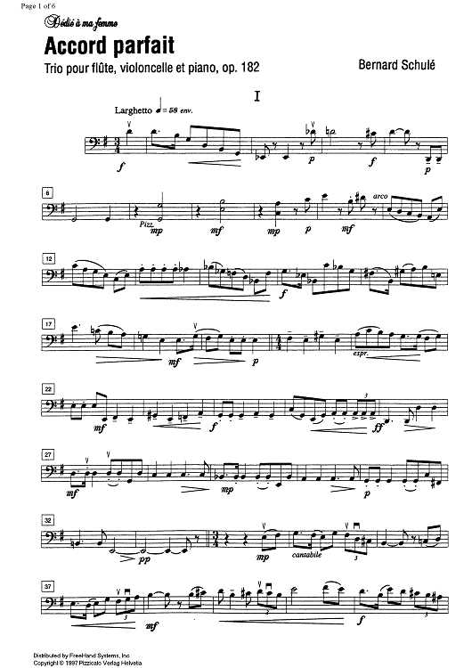 Accord parfait Op.182 - Cello