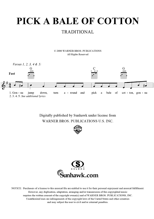 Pick a Bale of Cotton