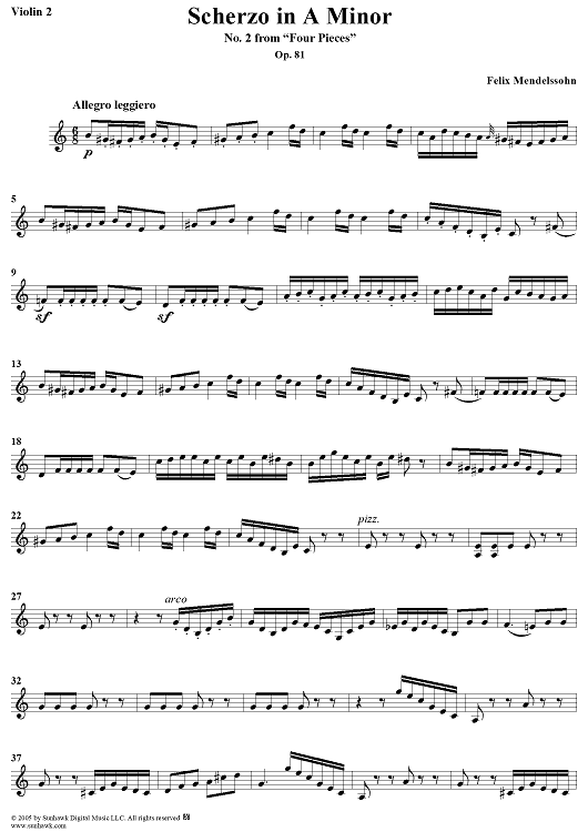 No. 2: Scherzo - Violin 2
