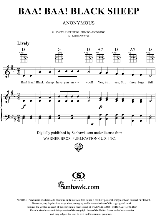 Baa! Baa! Black Sheep