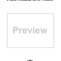 Flute Sonata in E minor,  HWV 379