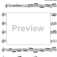 Three Part Sinfonia No.10 BWV 796 G Major - A Clarinet 2