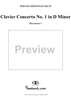 Clavier Concerto No. 1 in D Minor, Movement 1 (BWV 1052) - Score
