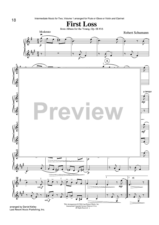 First Loss - from Album for the Young, Op. 68 #16