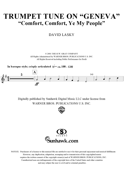 Trumpet Tune - B-flat Trumpet