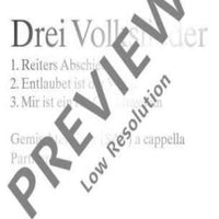 Drei Volkslieder - Choral Score