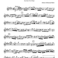 Overture - from Suite #3 in D Major - Part 1 Clarinet in Bb