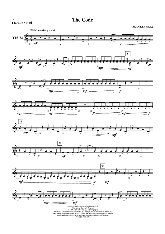 The Code (March) - Clarinet 2 in Bb