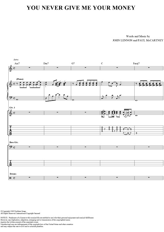 You Never Give Me Your Money