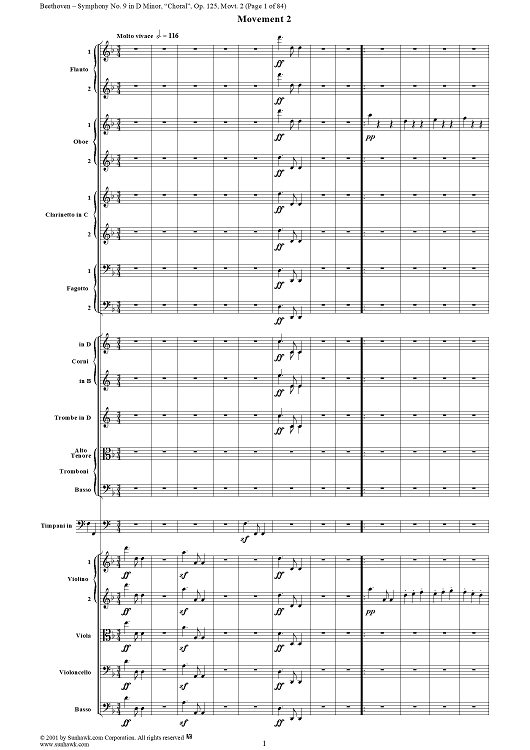 Symphony No. 9, Movement 2 - Full Score