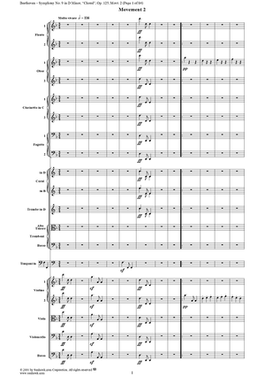 Symphony No. 9, Movement 2 - Full Score
