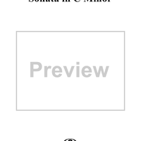 Sonata in C Minor, Op. 91, No. 6 - Piano Score