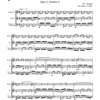 Concerto Grosso, Op. 3, No. 2 - Largo - Score