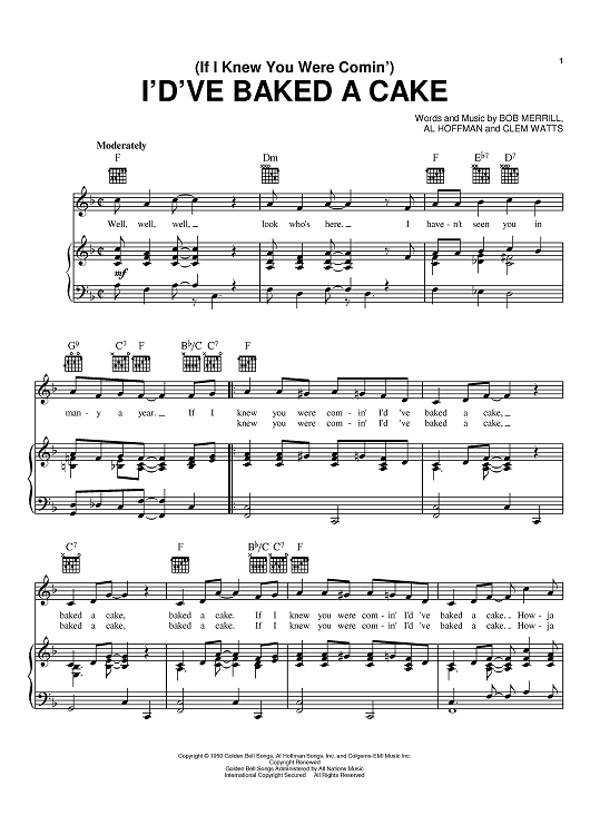 (If I Knew You Were Comin') I'd've Baked A Cake