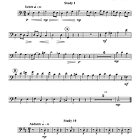 Two Studies from "20 Studies for Guitar" - Trombone 3