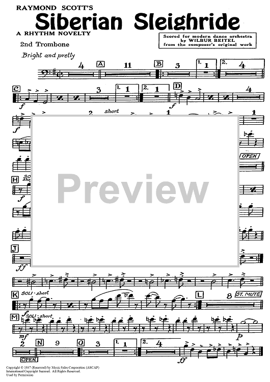 Siberian Sleighride - Trombone 2