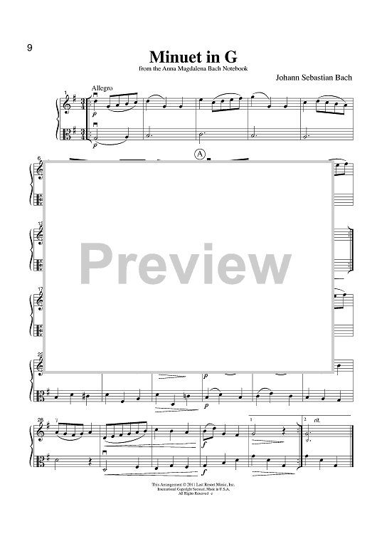 Minuet in G - from the Anna Magdalena Bach Notebook