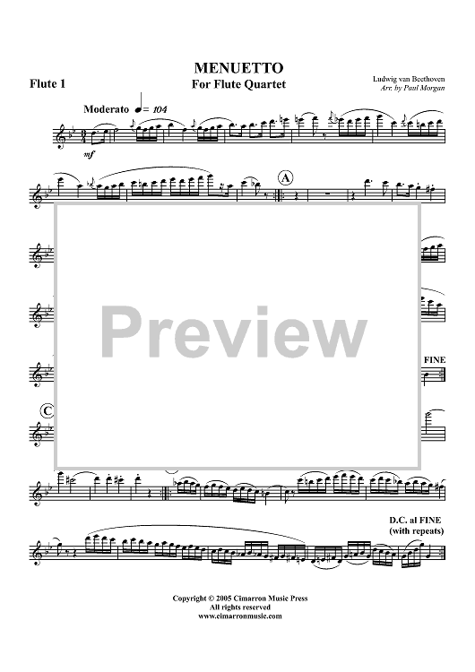 Menuetto - Flute 1