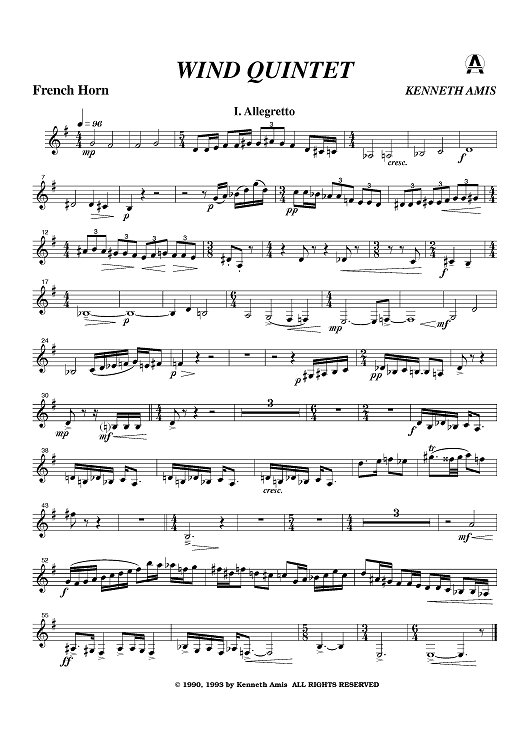 Wind Quintet - Horn in F