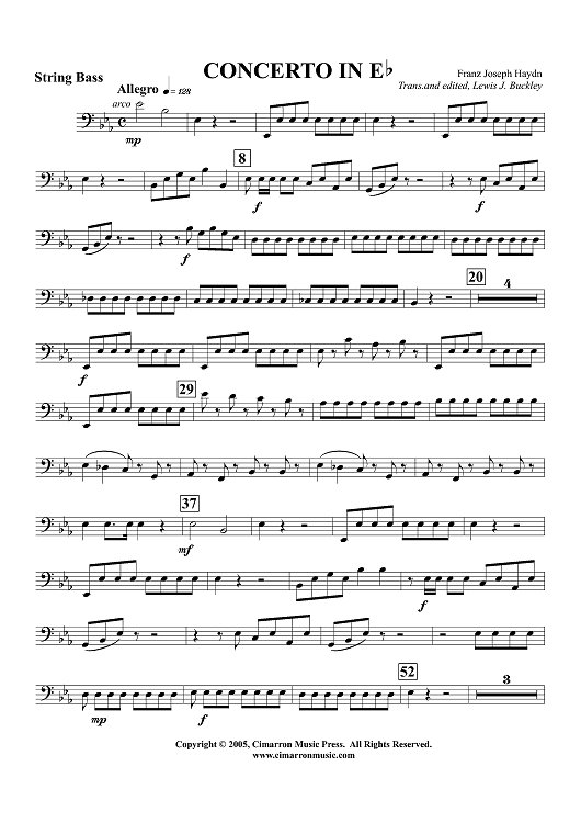 Concerto in E-flat - String Bass
