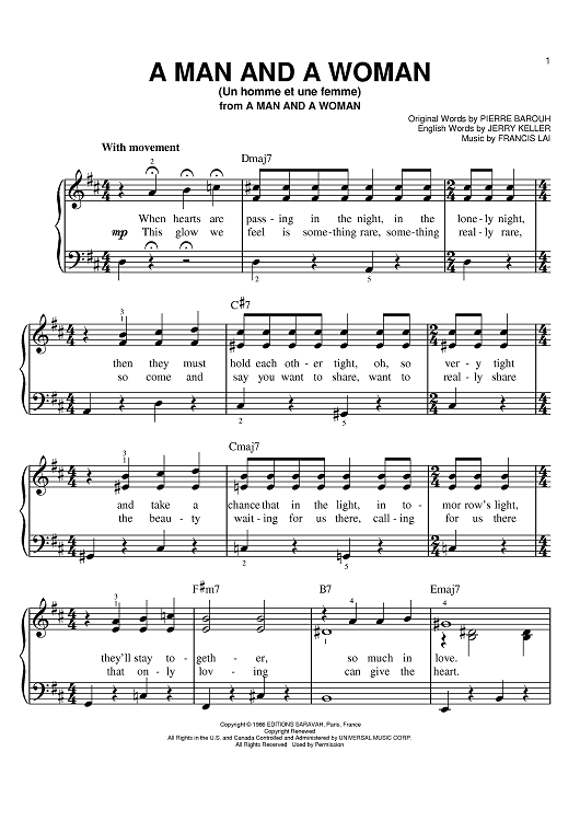 A Man And A Woman (Un Homme Et Une Femme)