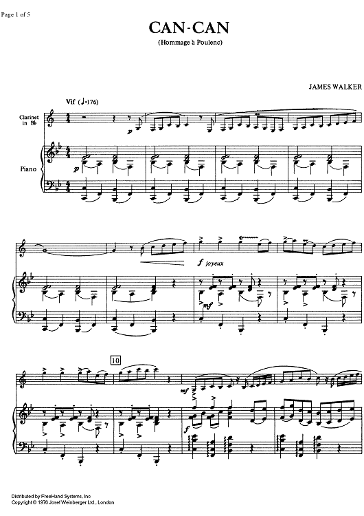 Moderate 1/2 - Can-can - Score