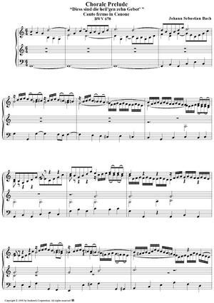 Chorale Prelude, BWV 678: Dies sind die heil'gen zehn Gebot