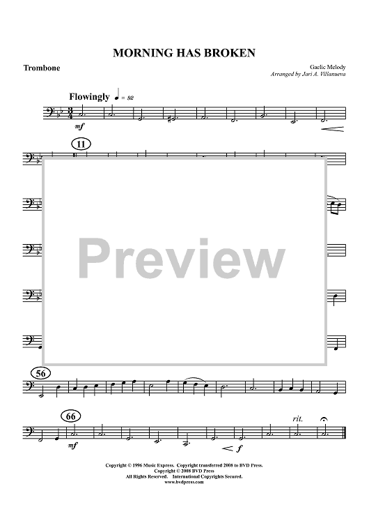 Morning Has Broken - Trombone