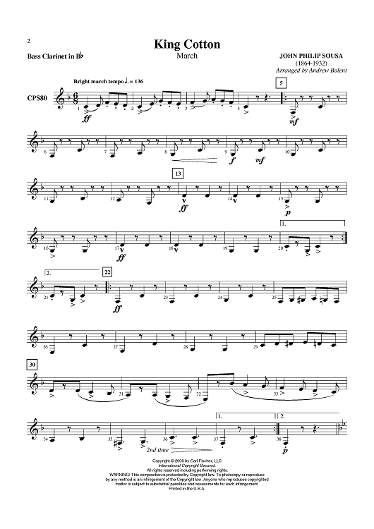 King Cotton - Bass Clarinet in B-flat
