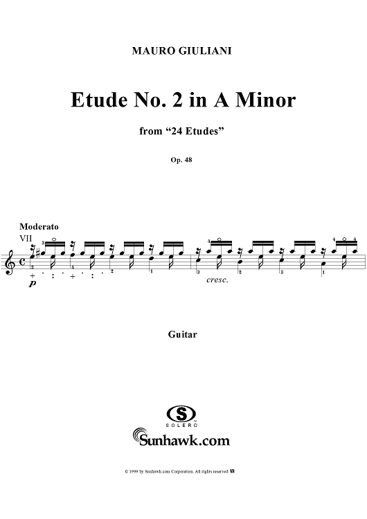 Etude No. 2 in A minor - From "24 Etudes"  Op. 48