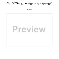 "Sorgi, o Signore, e spargi", No. 5 from "Davidde Penitente", K469 - Full Score