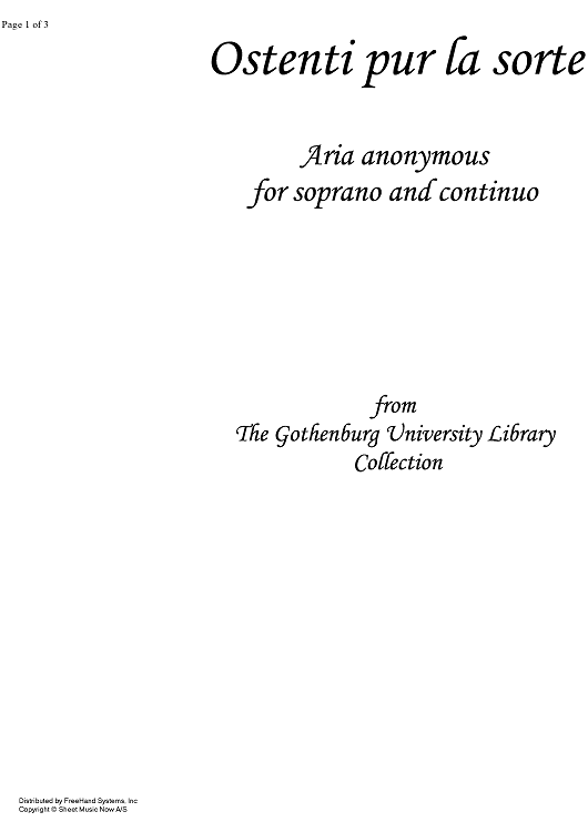 Ostenti pur la sorte