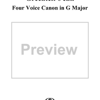 Grechtelt's enk, four voice canon in G Major, K556