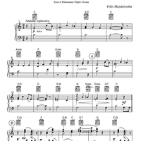 Nocturne - from A Midsummer Night's Dream - Keyboard or Guitar