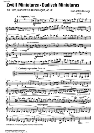 12 Miniaturen Op.83 - Clarinet in B-flat