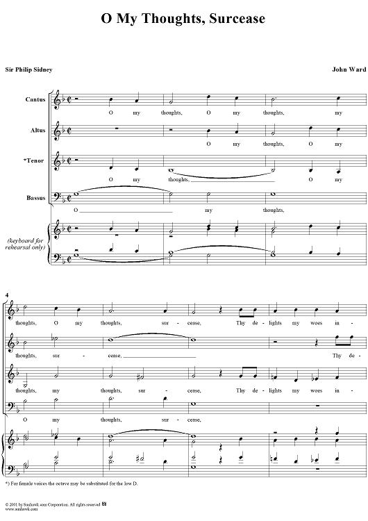 O My Thoughts, Surcease