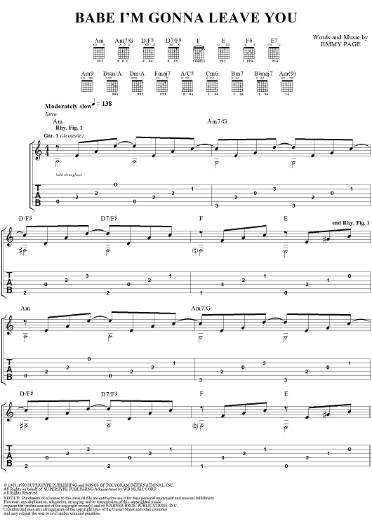 Babe I'm Gonna Leave You