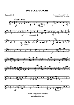 Joyeuse Marche - Clarinet in Bb