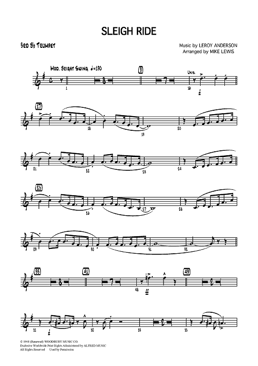 Sleigh Ride - B-flat Trumpet 3