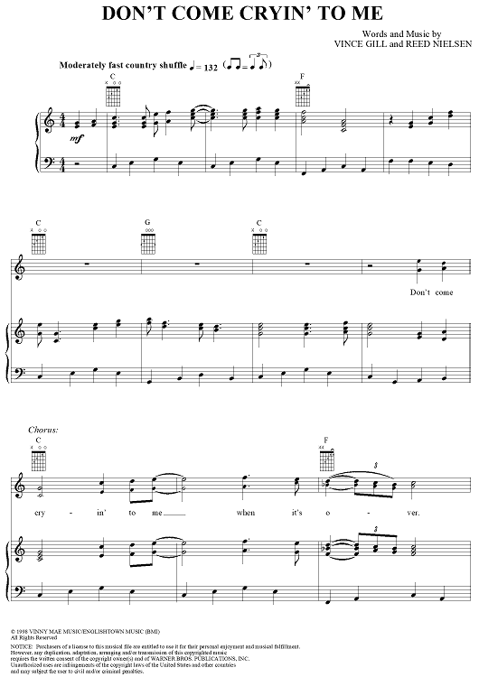 Don't Come Cryin' To Me