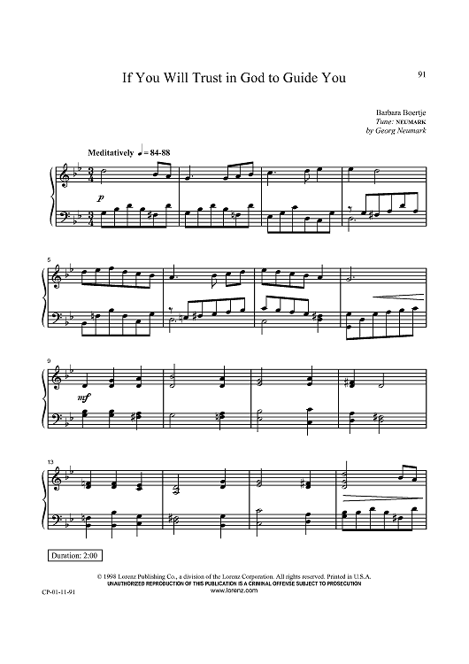 If You Will Trust in God to Guide You