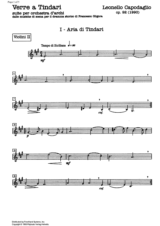 Verre a Tindari Op.92 - Violin 2