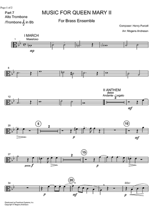 Music for Queen Mary II - Trombone in B-flat TC