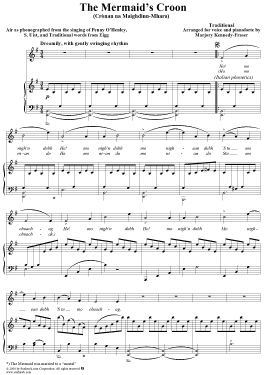 Mermaid's Croon, Crònan na Maighdinn-Mhara