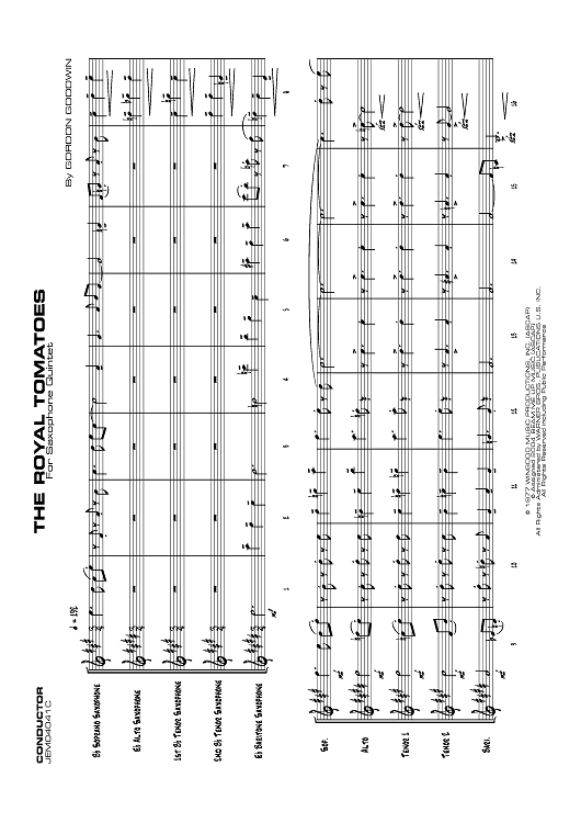 The Royal Tomatoes - Score