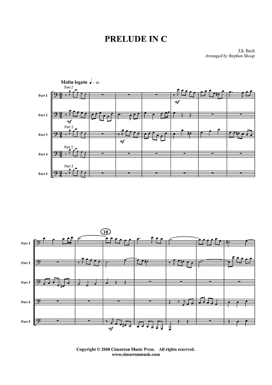 Prelude in C - Score