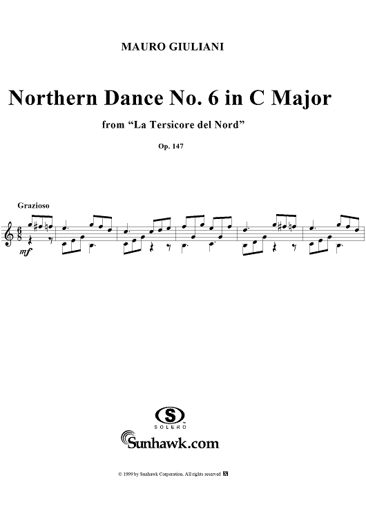 Northern Dance No. 6 in C major - From "La Tersicore del Nord" Op. 147
