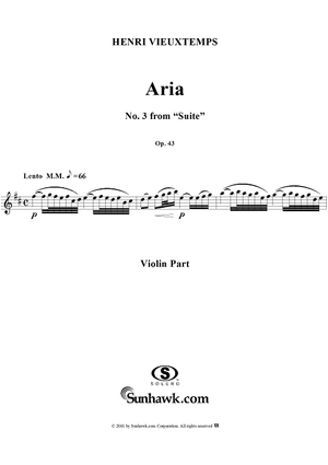 Suite, No. 3: Aria - Violin