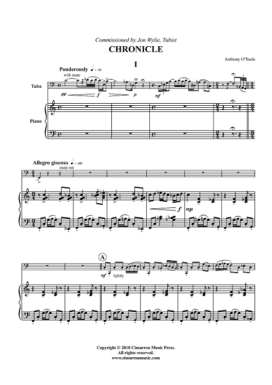 Chronicle - Piano Score